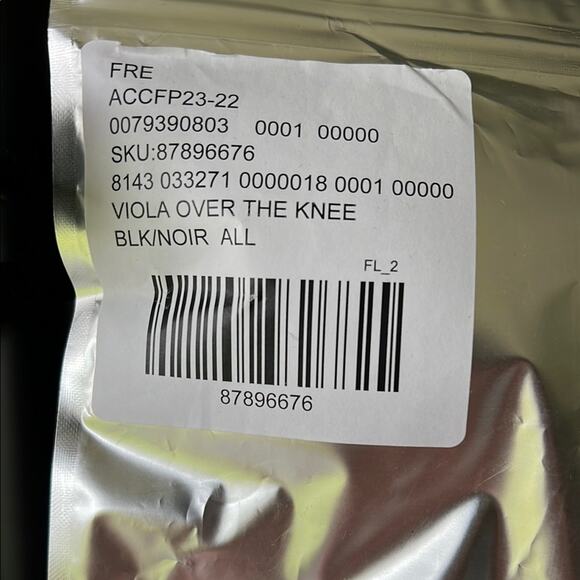 NWT Free People Viola Black Over the Knee Socks - Picture 6 of 7